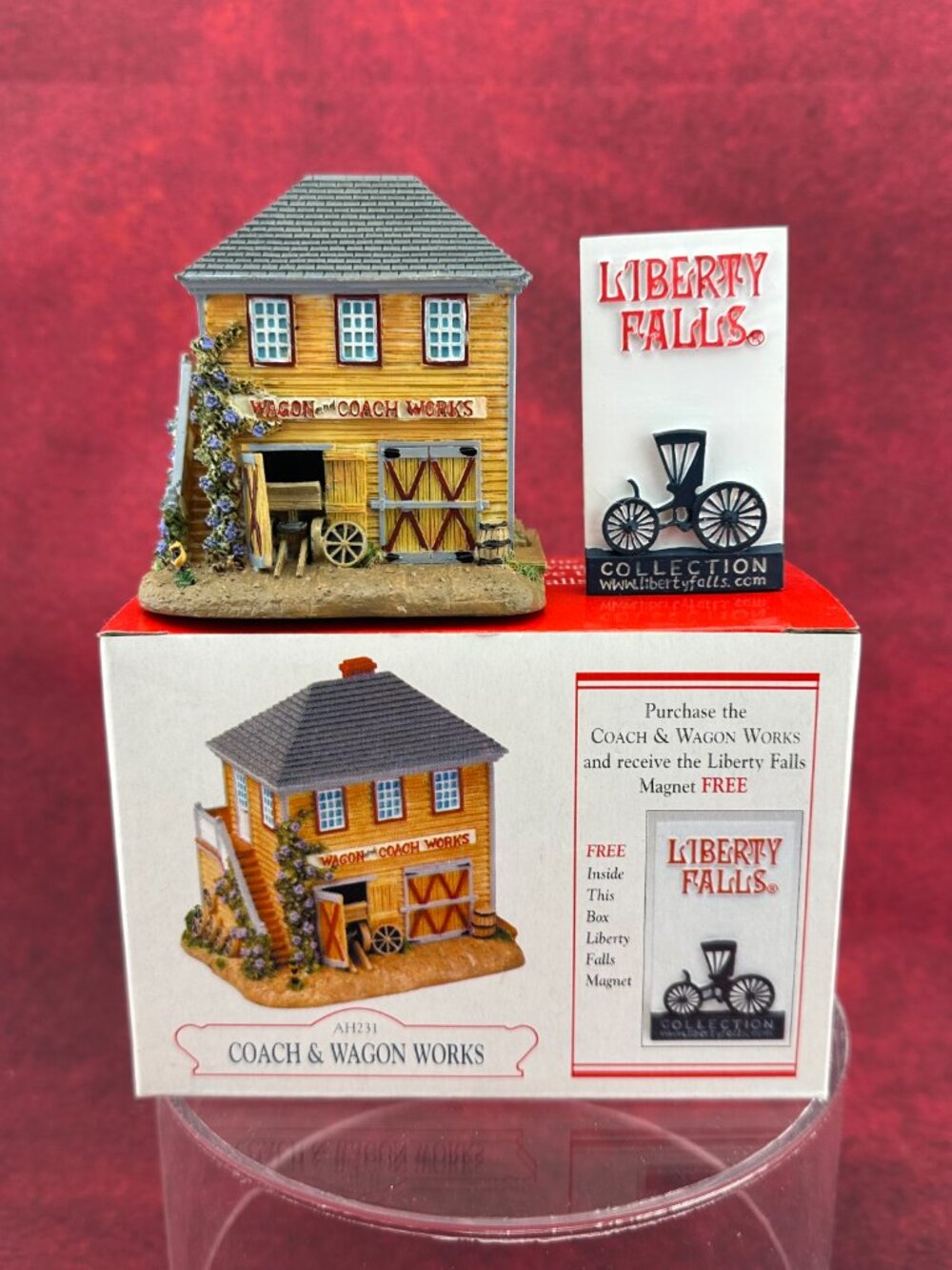 LIBERTY FALLS "COACH & WAGON WORKS" AH231 WITH LIBERTY FALLS MAGNET VINTAGE 2001